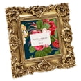 thumbnail image 1 of Marco de fotos Laura Ashley de resina dorada, 10 x 10 cm, hecho a mano, 1 of 5