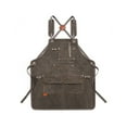 thumbnail image 2 of Delantal de trabajo Inteprter Lienzo Cocina Chef con bolsillos gris, 2 of 6