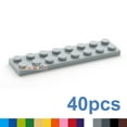 thumbnail image 2 of 40pcs DIY Building Blocks Thin Figures Bricks 2x8 Dots 13Color Educational Creative Size Compatible With 3034 Toys for Children Red 40pcs, 2 of 6