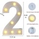thumbnail image 2 of Letrero luminoso LED con números y letras para marquesina, ideal para bodas, cumpleaños, fiestas, Navidad, luz nocturna, decoración para el hogar y el bar (2 unidades), 2 of 5