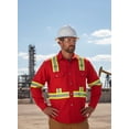 thumbnail image 3 of Flame Resistant High Visibility Hi Vis FR Shirt - 100% C - 7 oz (Medium, Red), 3 of 5
