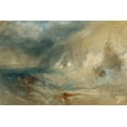 thumbnail image 2 of Turner, Joseph M.W. 32x23 Gold Ornate Wood Framed with Double Matting Museum Art Print Titled - Long Ships Lighthouse, Lands End, 2 of 4