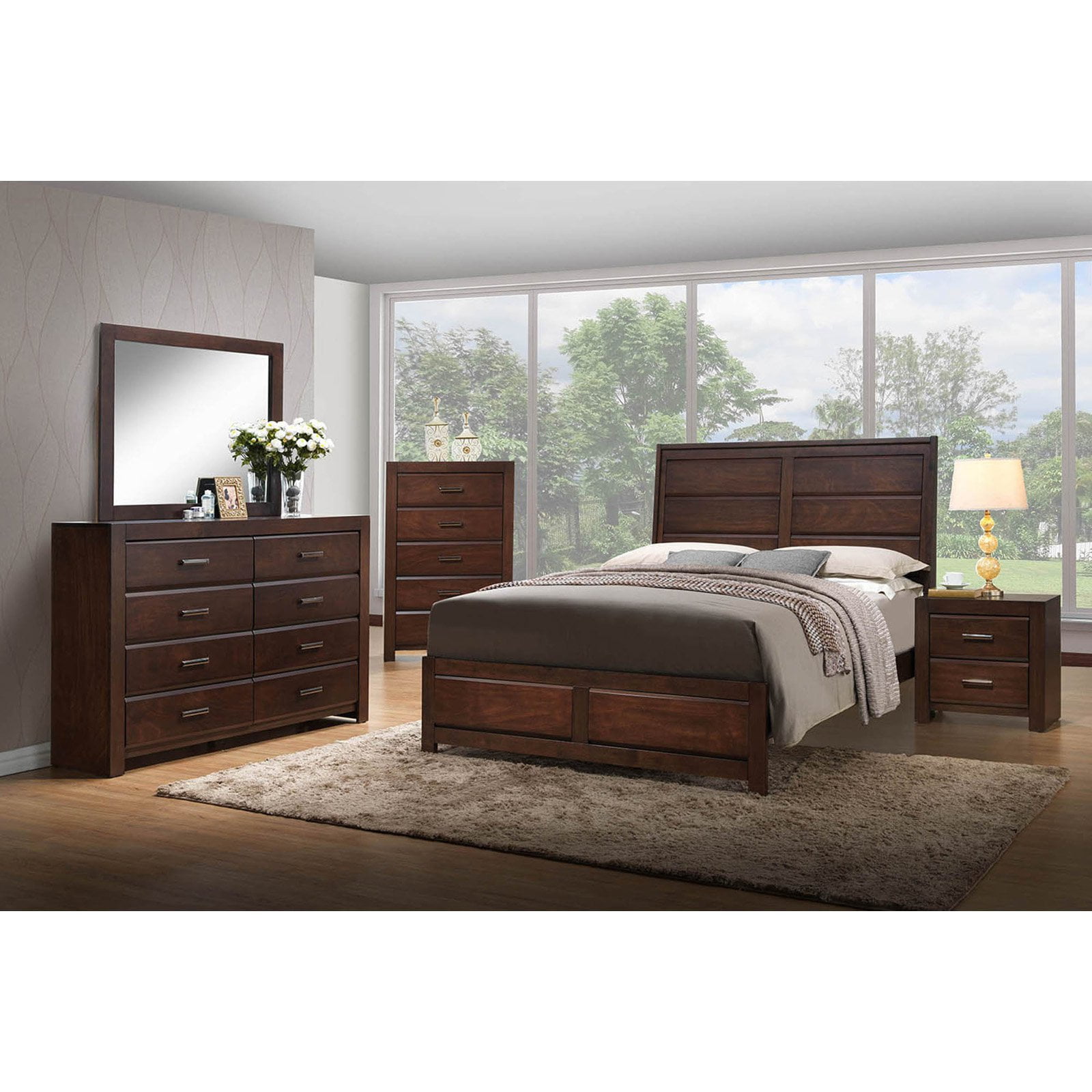 K&B Furniture Walnut Bedroom Chest