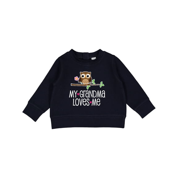 Inktastic My Grandma Loves Me Girls Baby Sweatshirt