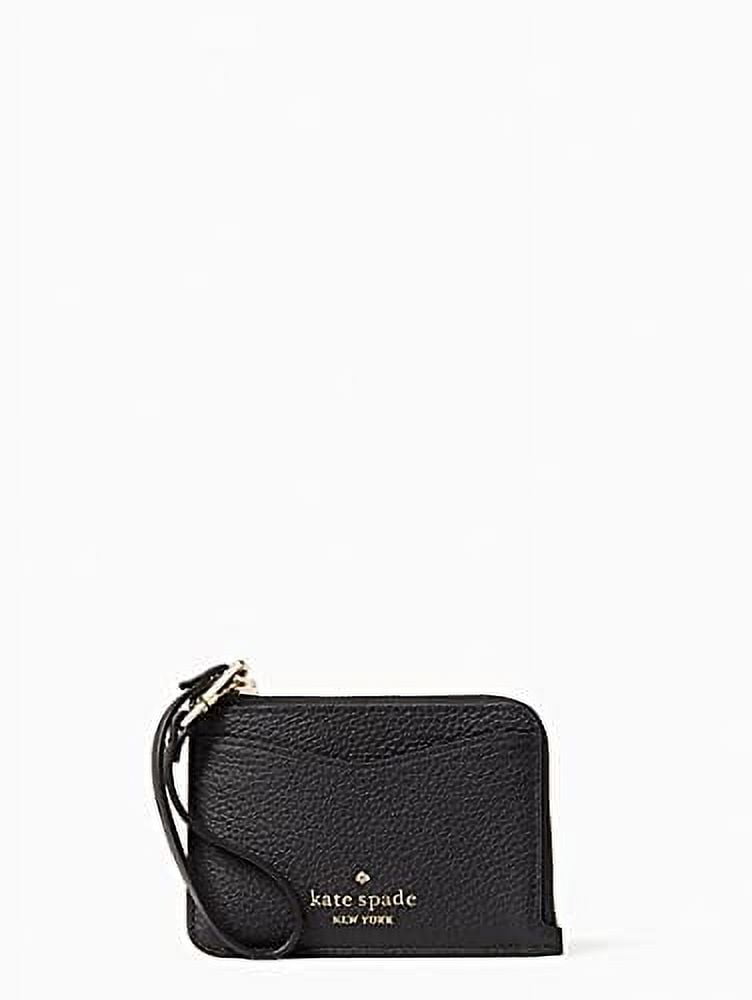 Kate Spade NY Leila Leather Card Holder Wristlet, Black