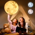 thumbnail image 2 of 1pc Moon Projector Night Light, USB Charging Moon Lamp With 3 Lighting Colors, 360° Rotatable Brightness Adjustable Moon Atmosphere Projector, Gift For Kids Moon Lover Wall Ceiling Decor, 2 of 4