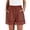 Coffee, variant on Chbgutlmr Womens Shorts Elastic Waist Lace Blocked Hollow out Bottom Shorts Casual Loose Summer Dressy Comfy Beach Shorts