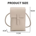 thumbnail image 2 of Bolso inclinado de cuero suave retro de hombro casual para mujer bolso vertical para teléfono móvil de PU, 2 of 5