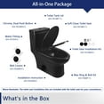 thumbnail image 3 of Ally 1-Piece 0.8/1.28 GPF Dual Flush Elongated ADA Comfort Height Toilet in Black Seat Included, 3 of 11
