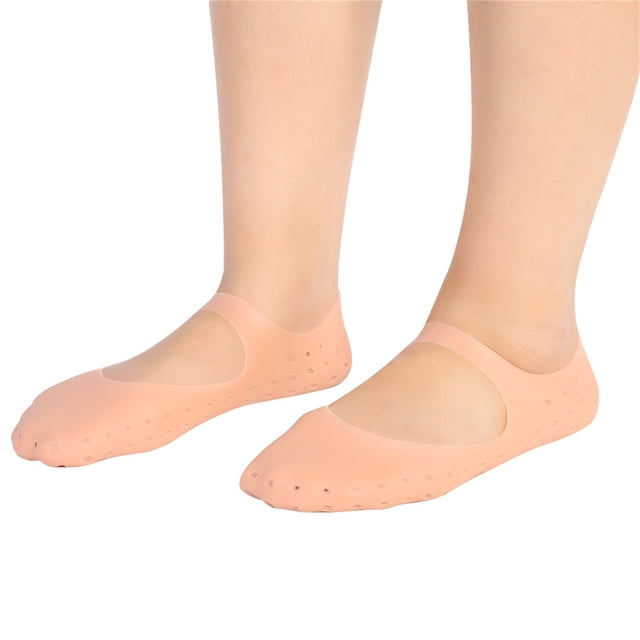 Protector de pies, 1 par de calcetines de silicona Herramienta para el cuidado de los pies Calcetines de prevención de silicona Compacto y ligero