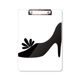 thumbnail image 1 of Negro zapatos de tacon alto patron de flores silueta Portapapeles Carpeta de escritura Placa de soporte A4, 1 of 4