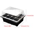 thumbnail image 2 of 2pcs 12 Cells Seed Trays Seedling Starter Tray Humidity Seedling Starter Tray; Humidity Adjustable Plant Starter Kit with Dome and Base - Black, 2 of 8