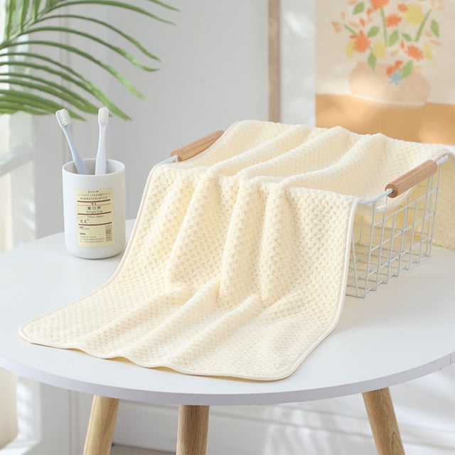 PRETXORVE Velvet Soft Absorbent Plain Pineapple Check Face Thick Hand Bath Face