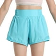 thumbnail image 4 of Ccpelsie Toddler Girl Shorts Casual Summer Elastic Waist Ruffle Hem Shorts Bottoms for Little Girls Big Girls(Sky Blue,4-5 Years), 4 of 6