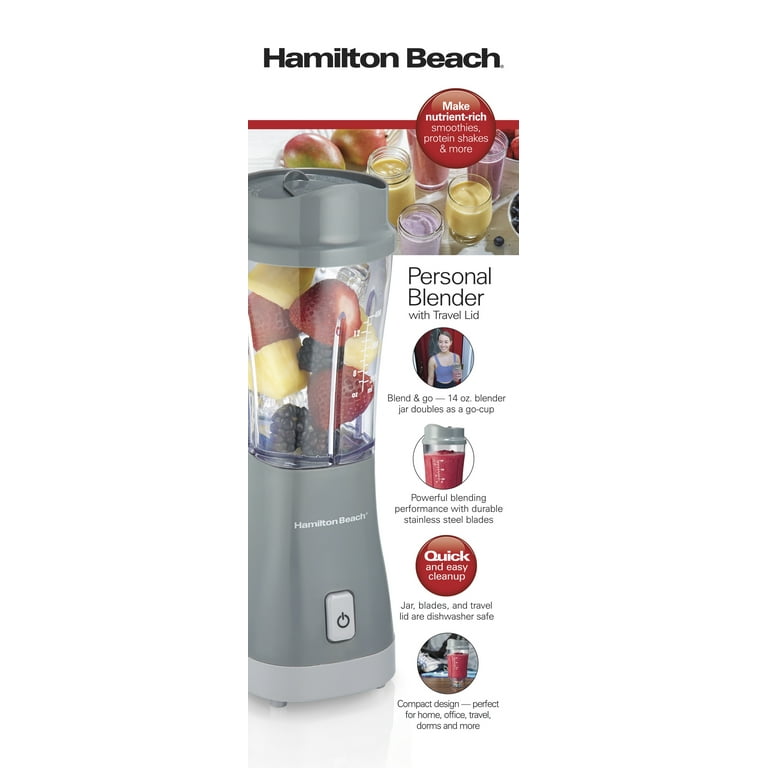 Hamilton Beach 51132 Single-Serve Blender with Travel Lid, Blue