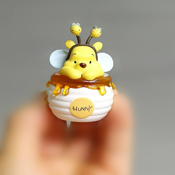 Anime Kawaii Winnie the Pooh Action Figure Model Collectible Cartoon Doll Cake Desktop Home Party DIY Decorations Kids Gift 5cm