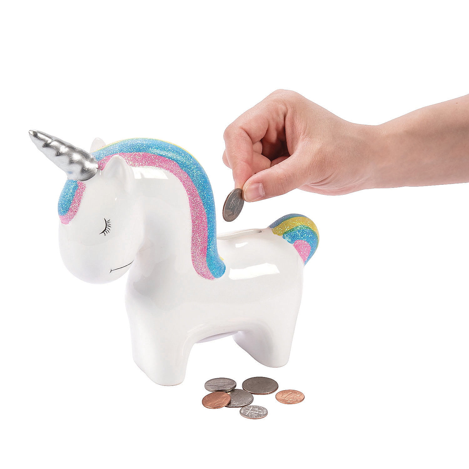 Rainbow Unicorn Ceramic Money Bank NEW Streamline 