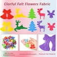 thumbnail image 7 of 300Pcs 5 Styles Christmas Embellishments Felt Shapes Random Mixed Colorful Non Woven Fabric Holiday Xmas Tree Bell Deer Shape Handmade Ornaments for DIY DIY Craft Sewing Clothes Bags Decoration, 7 of 7