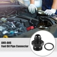 thumbnail image 2 of Unique Bargains Universal AN8 to AN6 Fuel Rail Adapter Connector Fitting with O Ring Black 2 Pcs, 2 of 6