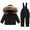 Black, variant on Krdevn Baby Boys Girls Hooded Down Jacket Coat and Ski Bib Pants Snowsuit Winter Warm Outfit Sets,12-24 Months
