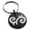 Black, variant on Stainless Steel Aztec Energy Rune Engraved Small Medallion Circle Charm Keychain Keyring