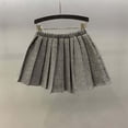 thumbnail image 5 of Shadoumai Shimmering Pleated Girls Skirt with Sparkly Sequins Drawstring Elastic Waist Comfortable Mini Skirt for Everyday Wear, 5 of 6