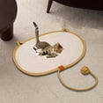 thumbnail image 4 of Alfombrilla rascadora para gatos, Protector de sofá, suministros para mascotas, almohadilla rascadora antiarañazos para interiores, suelo de gato, sil naranja m, 4 of 7