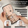thumbnail image 3 of 12Pcs Caja de Joyero Pequeño Organizador de Joyas, 10x10cm - Mini Organizador de Joyas de Viaje, Portátil Alhajeros de PU para Anillos para Anillos, Pendientes, Collares y Reloj(Negro), 3 of 7