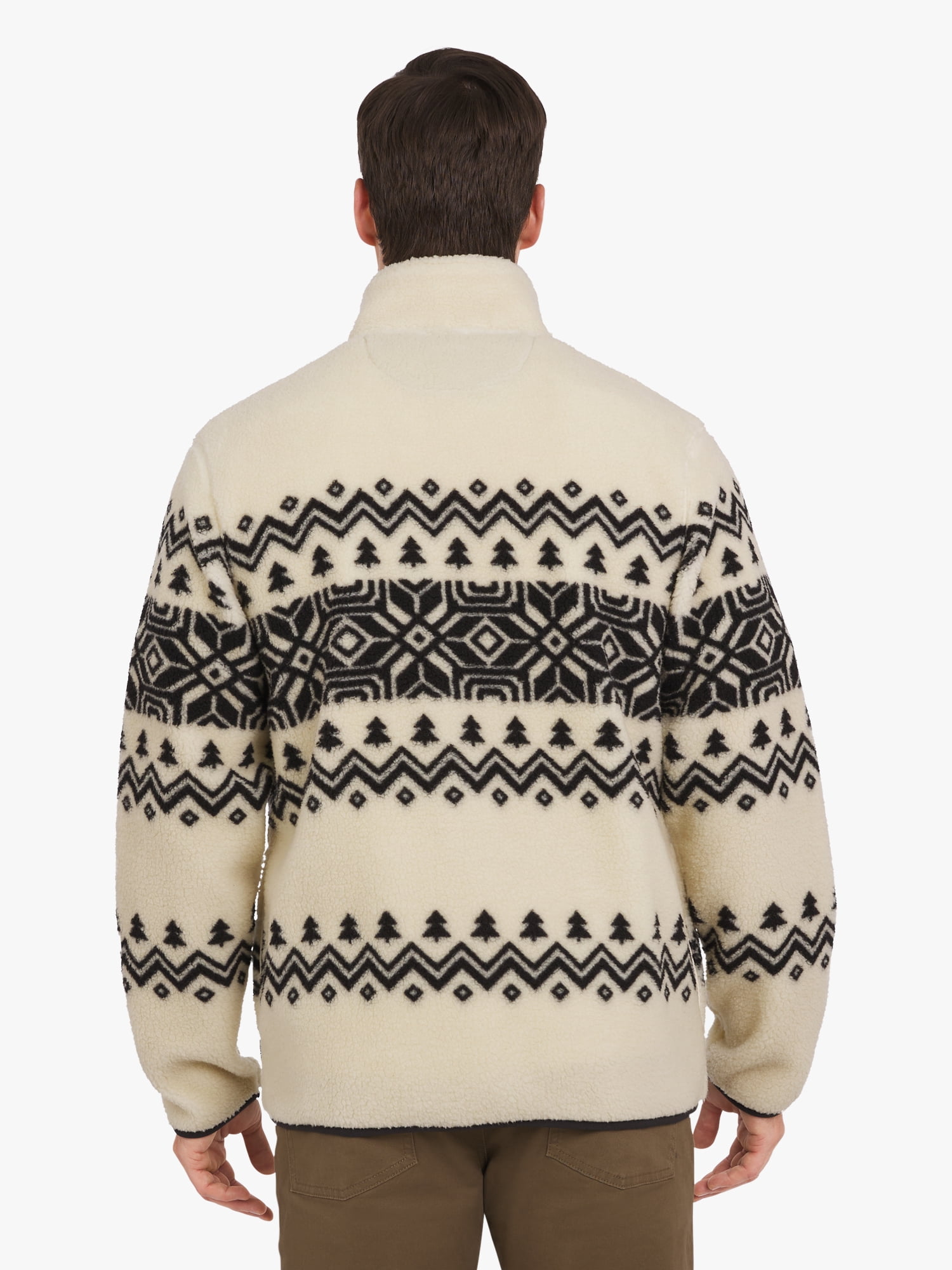 Chaps Men's & Big Men's High Pile Printed Plaid Sherpa Jacket, Sizes S-3XL