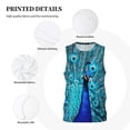 thumbnail image 3 of Honeii Beautiful Blue Peacock print basktball shirt for men and women, Unisex basketball jersey for Theme party-3X-Large, 3 of 6