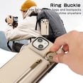 thumbnail image 4 of Decase Compatible with iPhone 14 Case with Card Holder and Strap for Women,Crossbody Lanyard,Stand Ring Kickstand,Snap Clasp,Phone Wallet Case,Beige, 4 of 10