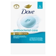 Dove Beauty Bar Soap For Clean, Moisturized Skin, Antibacterial Care, Removes 99% Bacteria, 3.75 oz 4 Bars