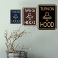 thumbnail image 2 of Signs ByLITA Portrait Round Turn On Hood Door or Wall Sign Durable ABS Plastic | Laser Engraved | Easy Installation | Kitchen | Hygiene Sign (Black) - Large, 2 of 8