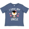 thumbnail image 3 of Inktastic I Love My Uncle with Cute Penguin and Hearts Girls Toddler T-Shirt, 3 of 5