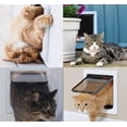 thumbnail image 5 of Solapa de puerta para gatos grande (tamaño exterior 9,9 "* 9,2"), solapa para gatos con bloqueo de 4 direcciones para puertas exteriores interiores, puerta para mascotas resistente a la inte, 5 of 5