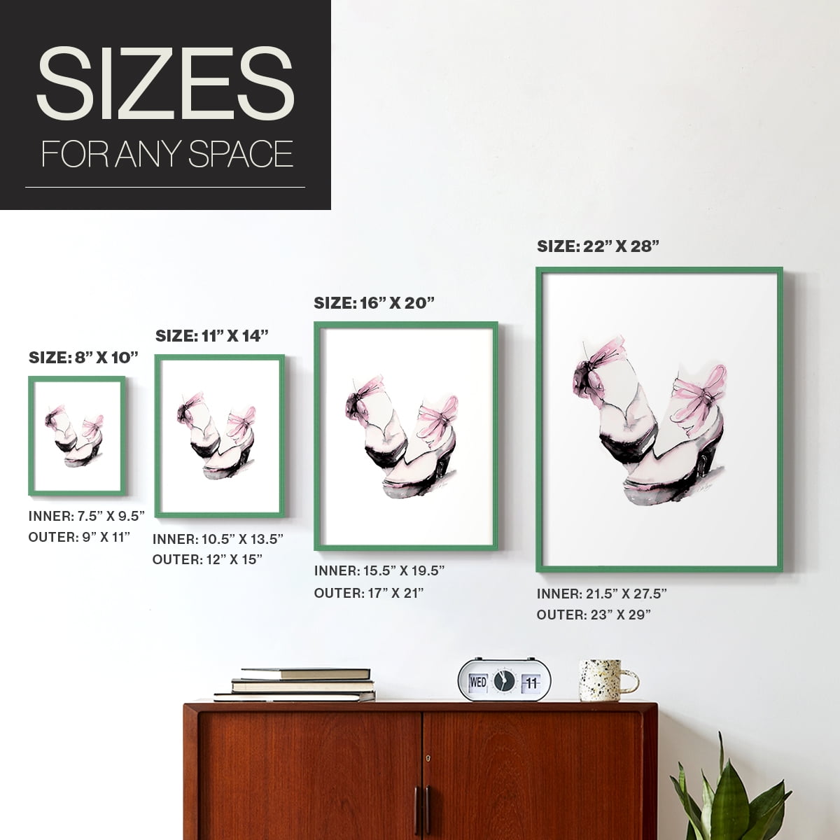 Ballet Platform in Paper Solid Wood 8 x 10 Framed Print