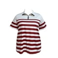 thumbnail image 4 of hotojiny Womens Golf Shirts Short Sleeve Quarter Zip Summer Tops Fashion Striped Casual Collared Tennis Activewear, 4 of 5