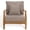 Natural Teak/Taupe, variant on Safavieh Couture Martinique Coastal Eucalyptus Wood Solid Print Armchair, Natural/Grey