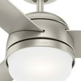 thumbnail image 2 of Hunter 48 inch Indoor Ceiling Fan with LED Light and Remote Control - Standard Mount Ceiling Fan, 3 Blades, For Bedroom, Living Room, or Kitchen, Quiet - Midtown 54212, Matte Nickel, 2 of 15