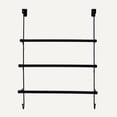 thumbnail image 5 of Over the Door Towel Rack with hooks, 19.3W x 6.6D x 24.8H inch, Black, 5 of 6