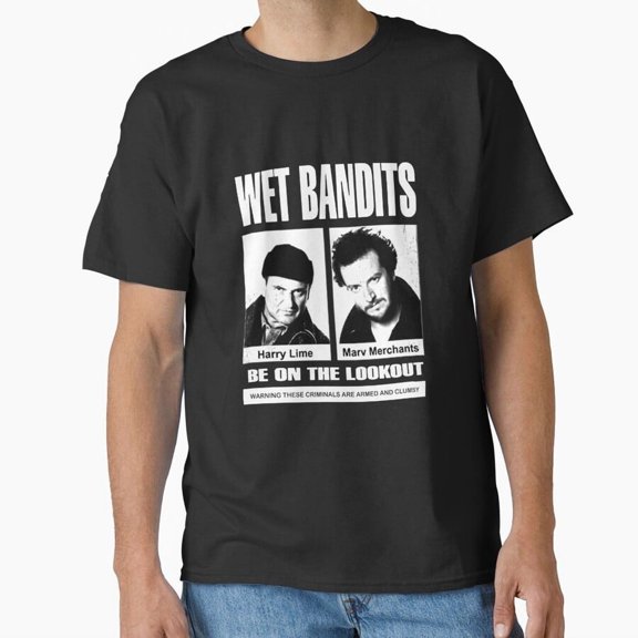 Wet Bandits Home Alone Funny Christmas Holiday Movie Retro Graphic Unisex T-Shirt U470, Up to 5XL