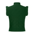 thumbnail image 6 of Jjayotai Women's Sweater Vest, Ruffle Armhole Solid Casual Mock Neck Sleeveless Knitted Sweaters Streetwear Green S, 6 of 8