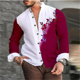 thumbnail image 1 of Camisa de hombre con estampado floral y solapa para exteriores, camisa de calle de manga larga, ropa de calle diaria, diseño de botones de moda 2024, 1 of 6