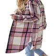 thumbnail image 3 of Women Button Down Shirt Long Sleeve Lapel Outerwear with Flap Pockets, 3 of 6
