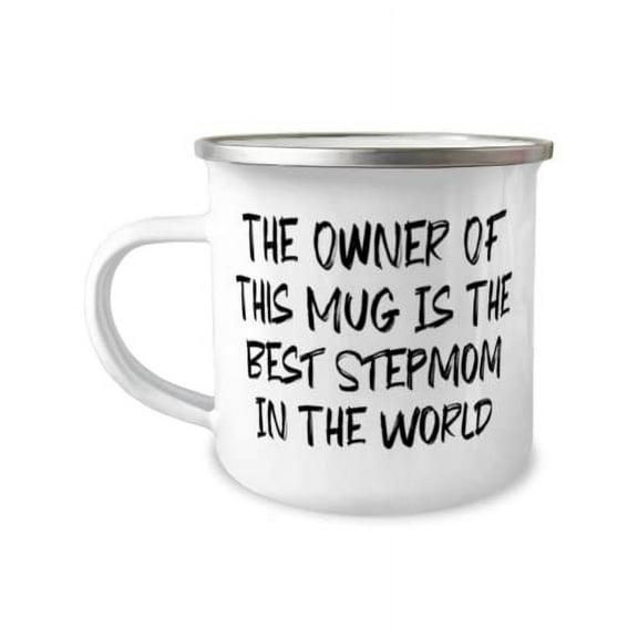 Funny Stepmom, The Owner Of This Mug Is The Best Stepmom In The World, Stepmom 12oz Camper Mug From Son