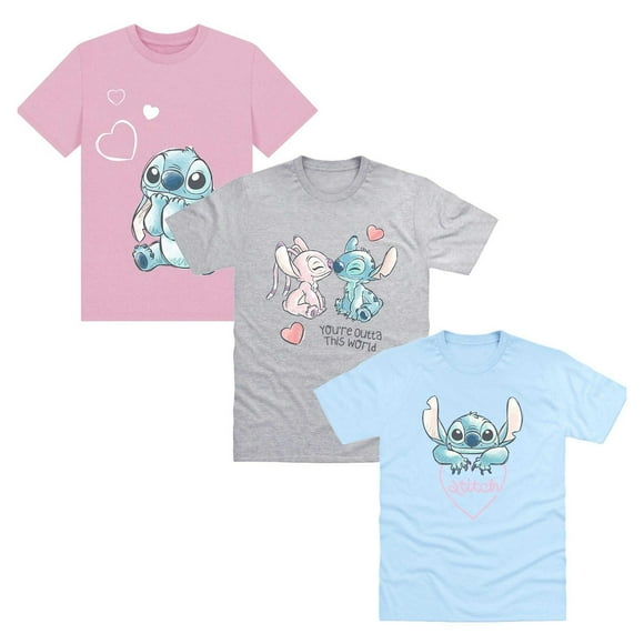 Lilo et Stitch T-Shirt pour Garçons/filles Stitch & Angel
