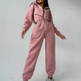 thumbnail image 6 of UDIYO Women's Casual Sweatsuit Jumpsuit Block Pocket Hooded Top Pant Set Jogger Tracksuit, 6 of 8