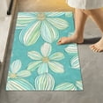 thumbnail image 6 of Toilet Rug U-Shaped Bathroom Rugs Non-Slip Soft Plush Machine Washable Contour Bath Mat Watercolor Daisy Flowers 24x20, 6 of 9