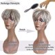 thumbnail image 2 of Multi-layered short blonde wig for white and black women synthetic hair (blonde mixed brown), 2 of 5