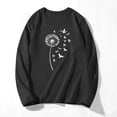 thumbnail image 5 of Women Long Sleeve T Shirt Round Neck Comfy Casual Tees Dandelion Printing Loose Fit Cute Shirts for Everyday 2025, 5 of 5